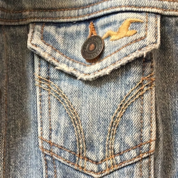 Hollister Surf 1972 Blue Long Sleeve Collared Denim Jacket Size Medium - Picture 9 of 16